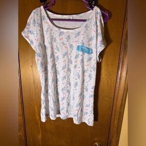 Floral Short Sleeve Women's Pajama Top